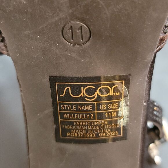 BRAND NEW SUGAR JEWEL PLATFORM BLOCK HEEL CLOSED TOE SANDAL - Picture 13 of 16